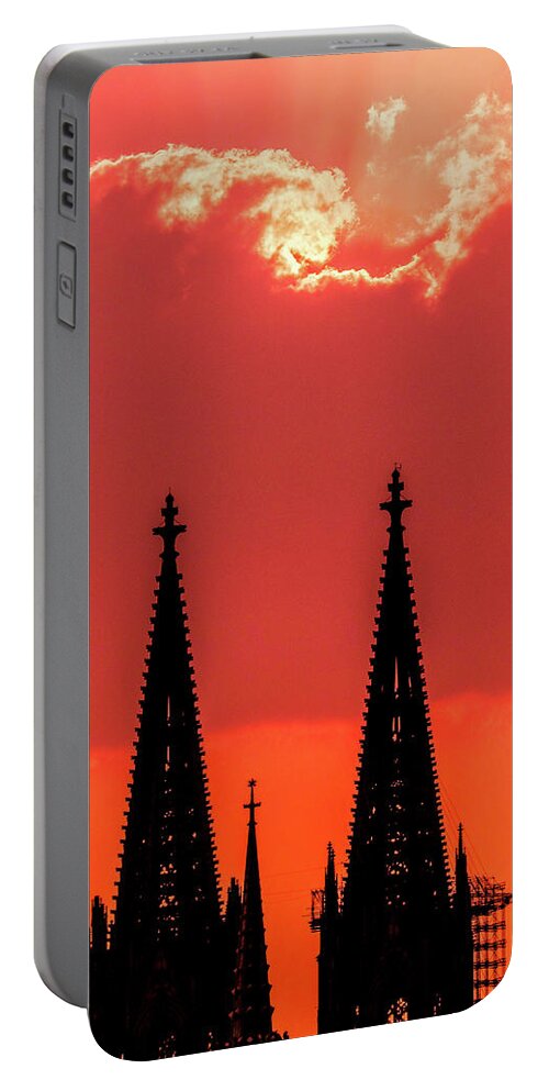 Cologne Portable Battery Charger featuring the photograph Colorful Sunset #2 by Cesar Vieira