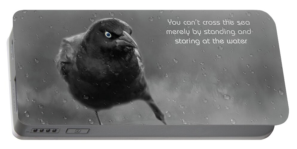Motivational Portable Battery Charger featuring the photograph Crossing #2 by Cathy Kovarik