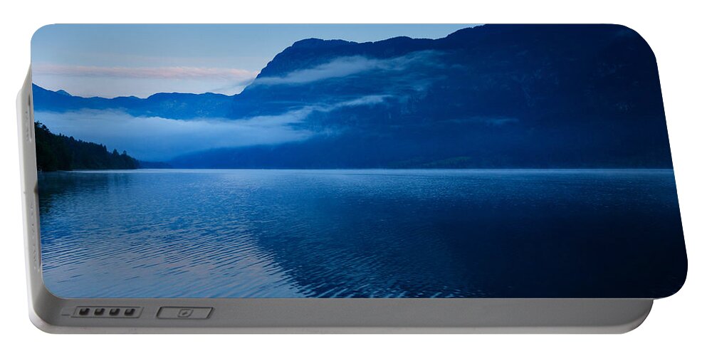 Bohinj Portable Battery Charger featuring the photograph Dawn at Lake Bohinj in Slovenia #2 by Ian Middleton