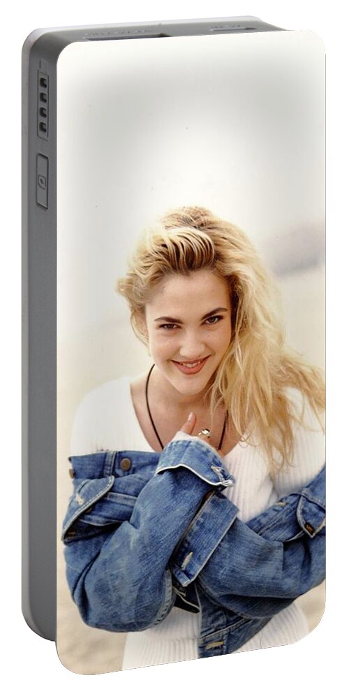 Drew Barrymore Portable Battery Charger featuring the photograph Drew Barrymore #2 by Jackie Russo