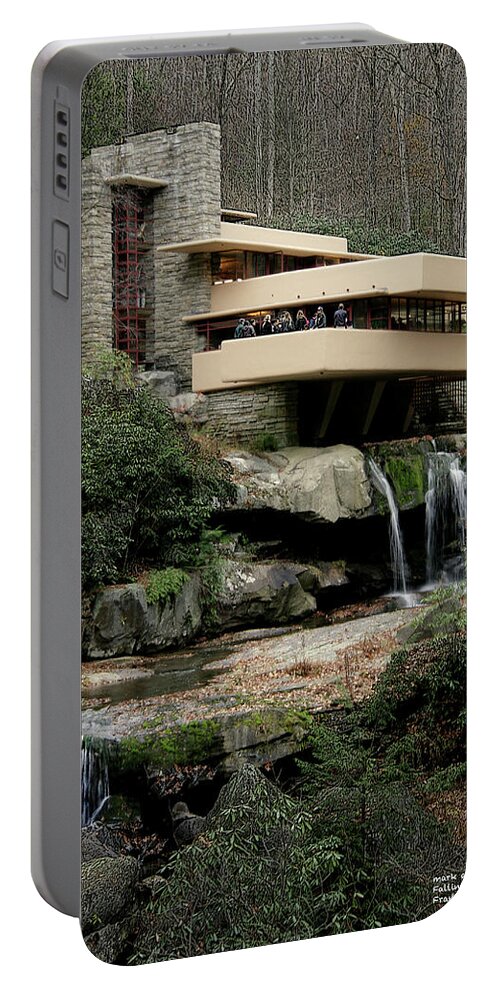 Frank Lloyd Wright Portable Battery Charger featuring the photograph Fallingwater #2 by Mark Alesse