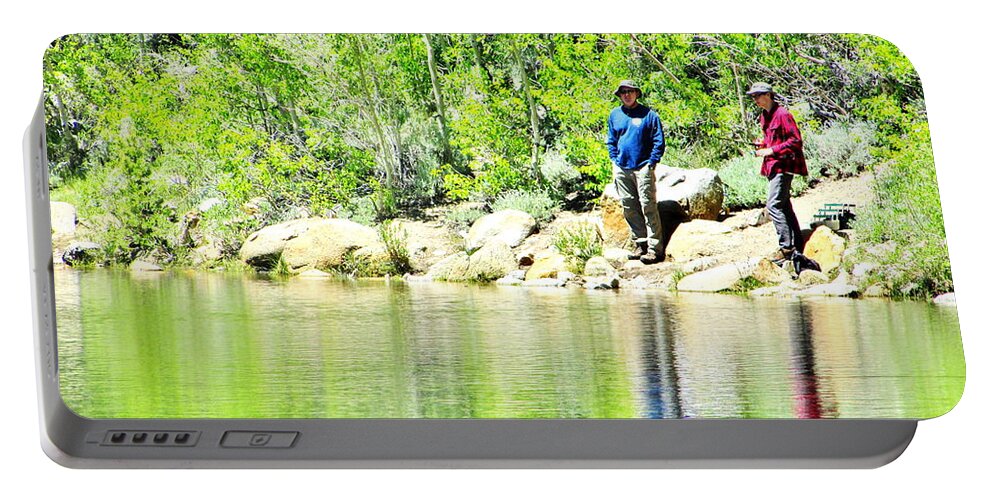 Trees Portable Battery Charger featuring the photograph Fishing #2 by Marilyn Diaz