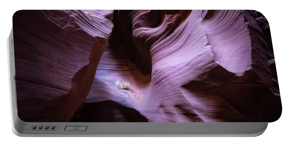 Antelope Canyon Portable Battery Charger featuring the photograph Just the Light #2 by Jon Glaser