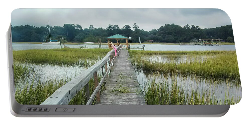 Lowcountry Dock Portable Battery Charger featuring the photograph Lowcountry Dock #2 by Dustin K Ryan