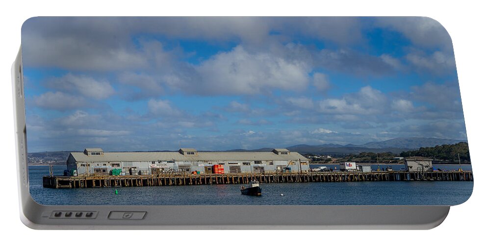 Monterey Commercial Wharf Portable Battery Charger featuring the photograph Monterey Commercial Wharf by Derek Dean