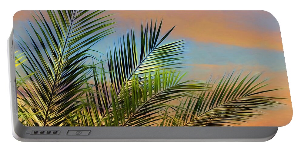 Naples Portable Battery Charger featuring the photograph Naples Palms #2 by Lori Deiter
