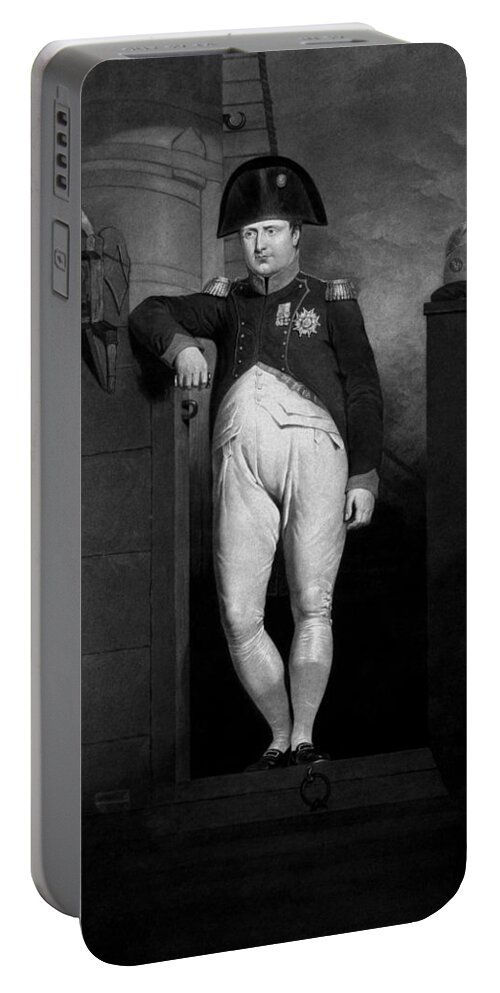 Napoleon Portable Battery Charger featuring the mixed media Napoleon Bonaparte #3 by War Is Hell Store