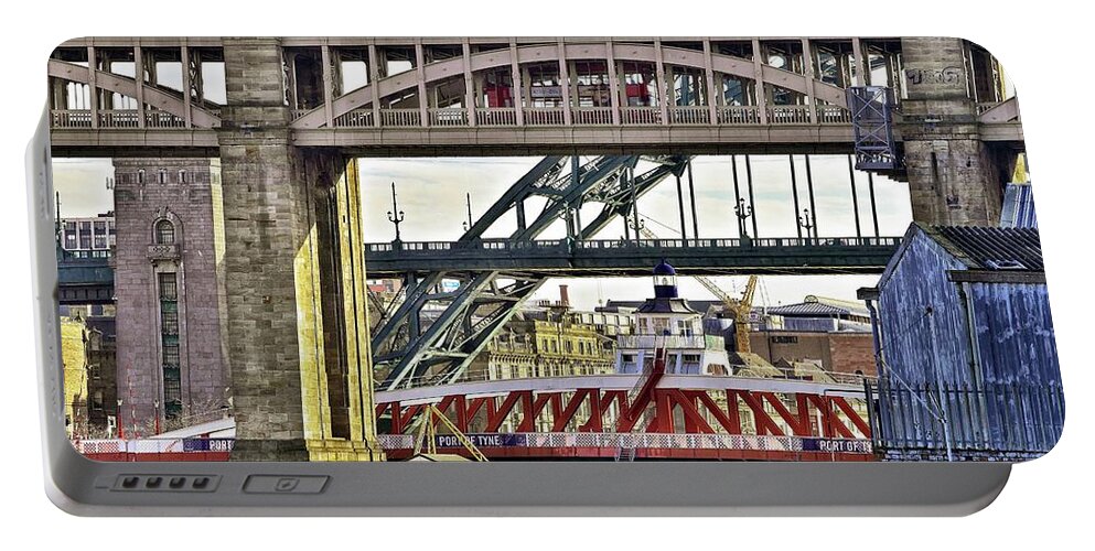 Newcastle Portable Battery Charger featuring the photograph Newcastle upon Tyne Bridges #2 by Martyn Arnold
