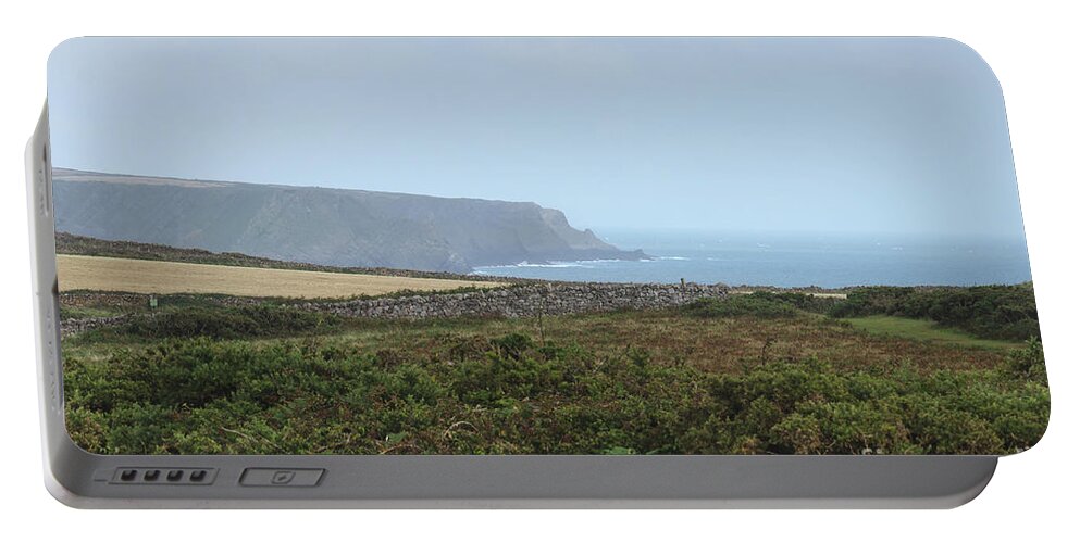 Gorse Portable Battery Charger featuring the photograph Rhossili Bay, South Wales by Perry Rodriguez