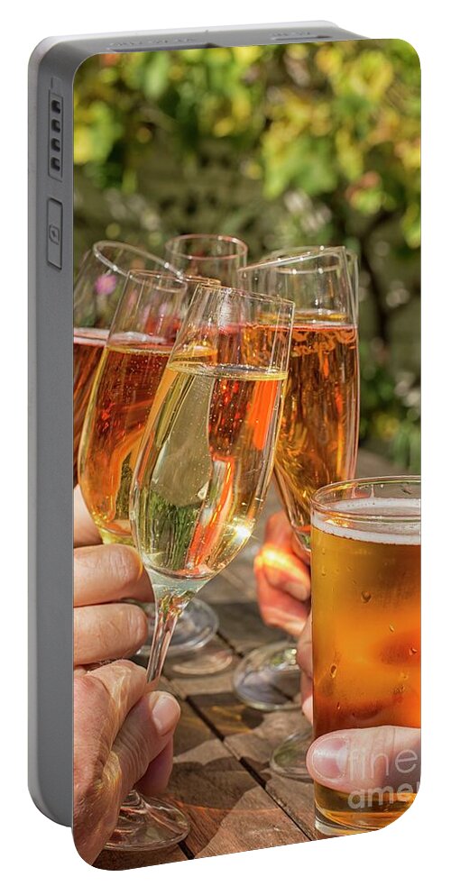 Alcohol Portable Battery Charger featuring the photograph Summer celebration by Patricia Hofmeester