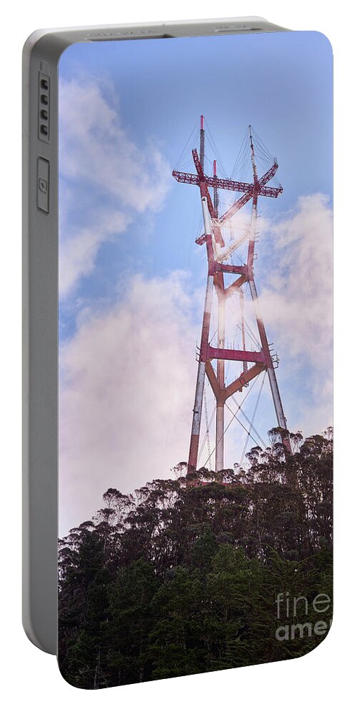 San Francisco Portable Battery Charger featuring the photograph Sutro Tower #2 by Dean Birinyi