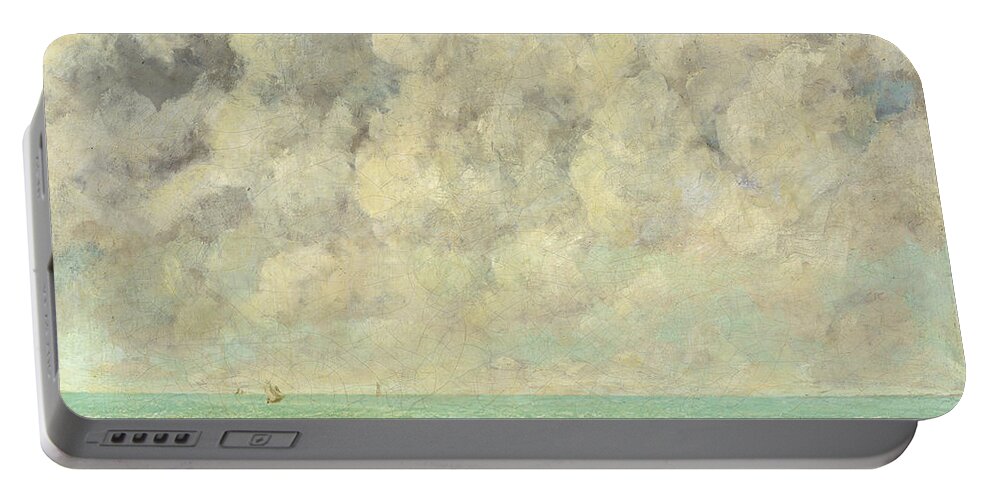 The Calm Sea Portable Battery Charger featuring the painting The Calm Sea #2 by MotionAge Designs