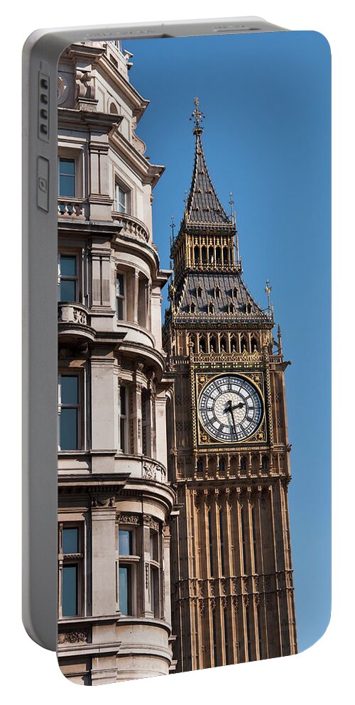 London Portable Battery Charger featuring the photograph The Clock Tower in London #2 by Dutourdumonde Photography