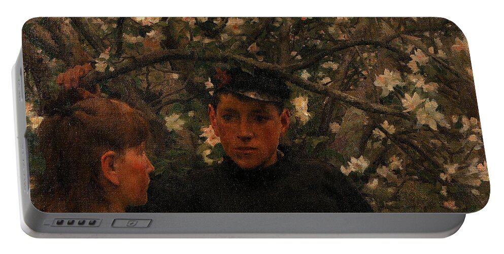 Promise Portable Battery Charger featuring the painting The Promise by Henry Scott Tuke