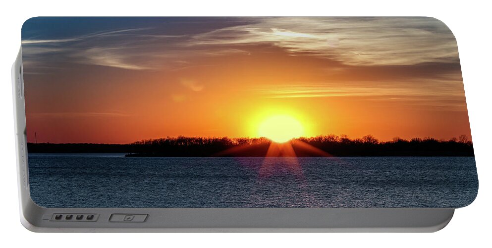 Horizontal Portable Battery Charger featuring the photograph Thunderbird Sunset #2 by Doug Long