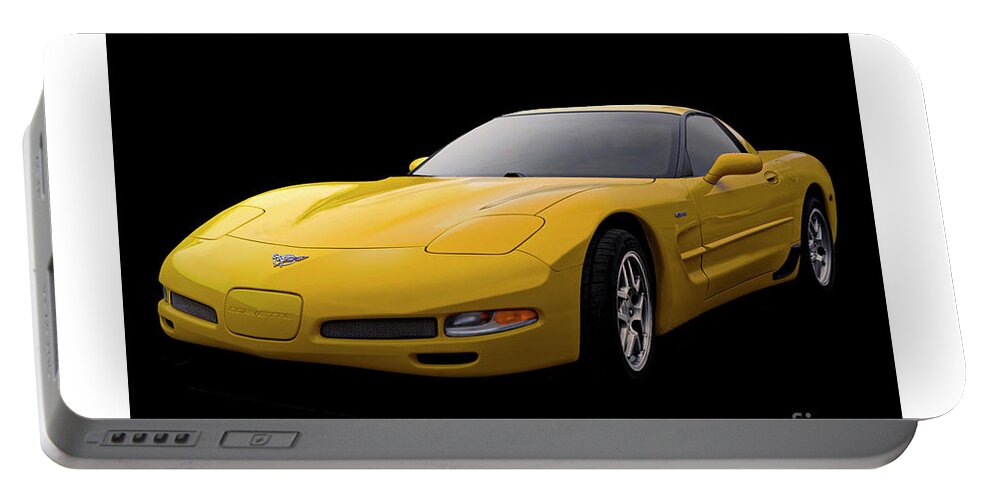 Auto Portable Battery Charger featuring the photograph 2003 Corvette Z06 50th Anniversary Model by Dave Koontz