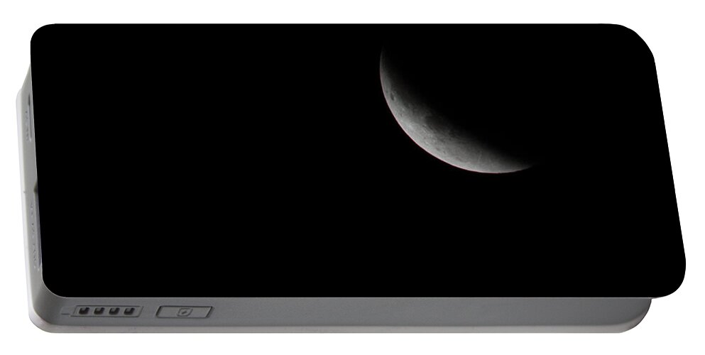 Terry D Photography Portable Battery Charger featuring the photograph 2015 Harvest Moon Eclipse 1 by Terry DeLuco
