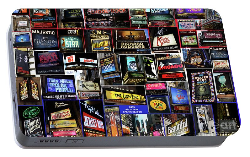 Broadway Portable Battery Charger featuring the photograph 2016 Broadway Spring Collage by Steven Spak