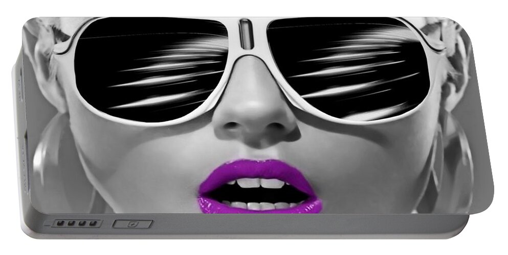 Women Portable Battery Charger featuring the digital art Women #204 by Super Lovely