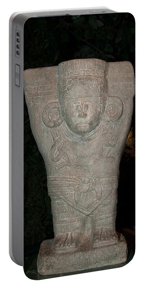 Mexico Quintana Roo Portable Battery Charger featuring the digital art Mayan Museum in Chetumal #22 by Carol Ailles