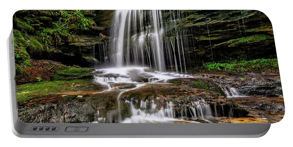 Usa Portable Battery Charger featuring the photograph West Virginia Waterfall #22 by Thomas R Fletcher