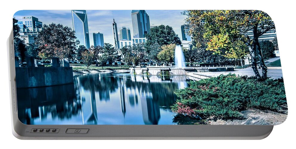 Charlotte Portable Battery Charger featuring the photograph Autumn Season In Charlotte North Carolina Marshall Park #24 by Alex Grichenko