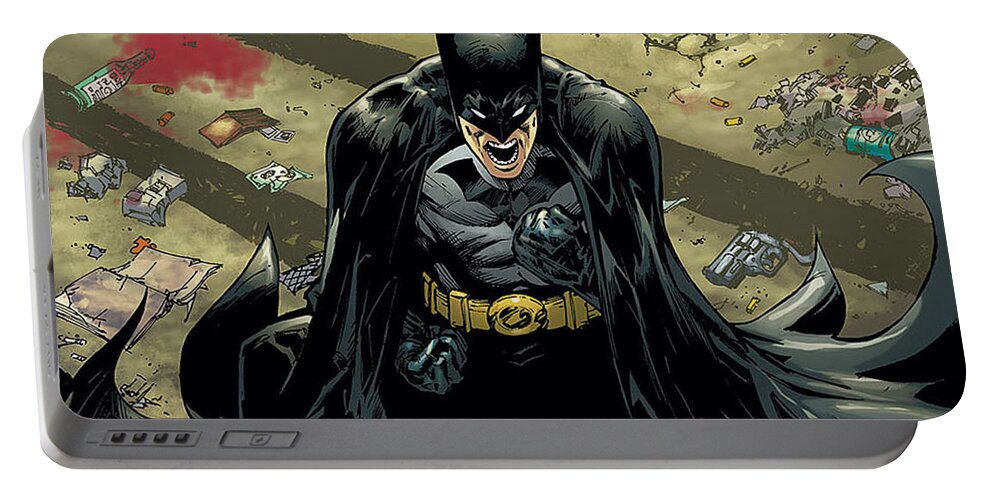 Batman Portable Battery Charger featuring the digital art Batman #24 by Super Lovely
