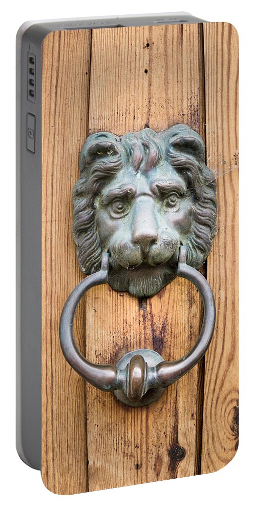 Antique Portable Battery Charger featuring the photograph Door knocker #24 by Tom Gowanlock