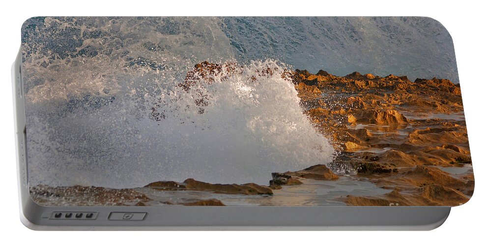 Reef Portable Battery Charger featuring the photograph 24- Ocean Kiss by Joseph Keane