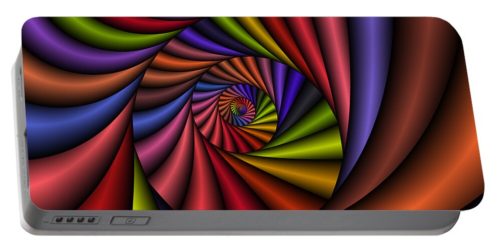 Abstract Portable Battery Charger featuring the digital art 2X1 Abstract 431 by Rolf Bertram
