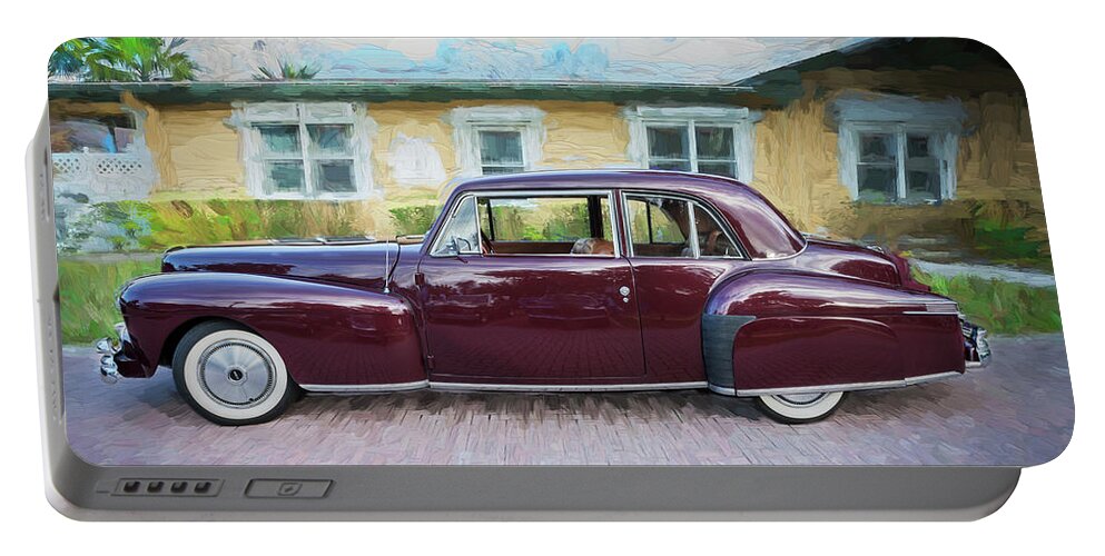 Lincoln Portable Battery Charger featuring the photograph 1947 Lincoln Continental #3 by Rich Franco