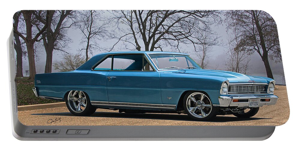 Automobile Portable Battery Charger featuring the photograph 1966 Chevrolet Nova 'Super Sport' by Dave Koontz