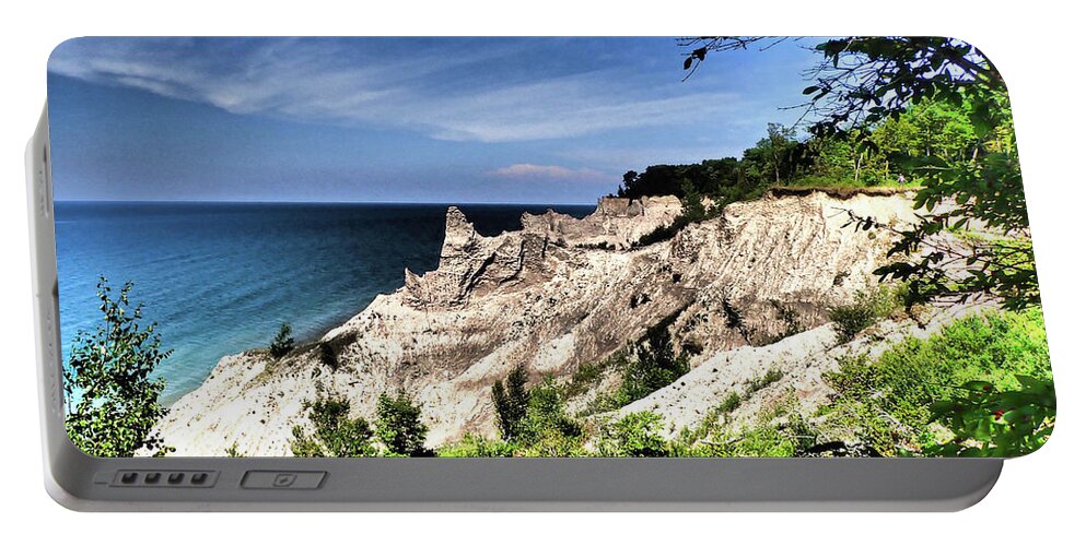 Ny Portable Battery Charger featuring the photograph Chimney Bluffs #3 by Susan Jensen