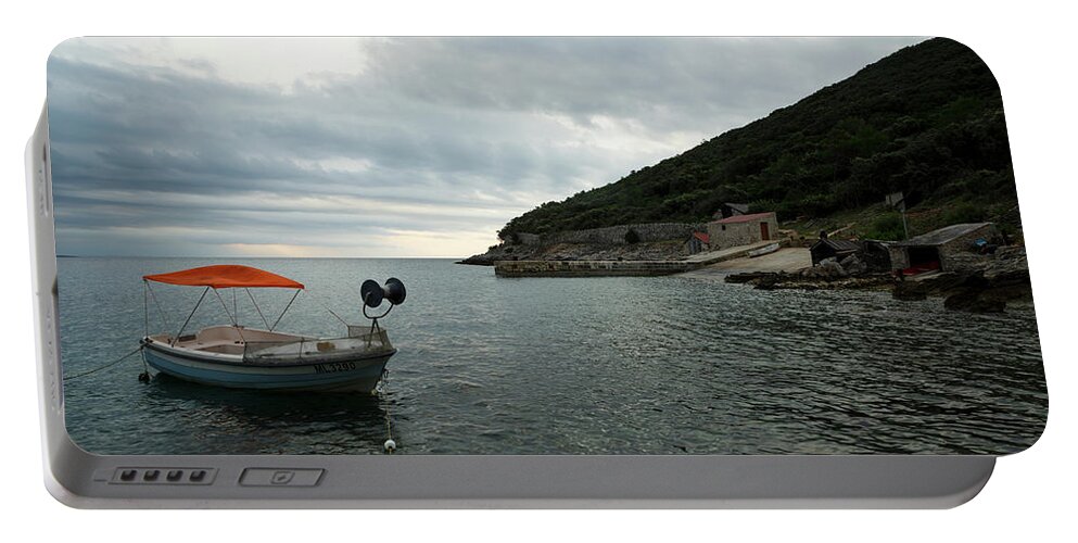 Losinj Portable Battery Charger featuring the photograph Cunski beach and coastline, Losinj Island, Croatia #3 by Ian Middleton