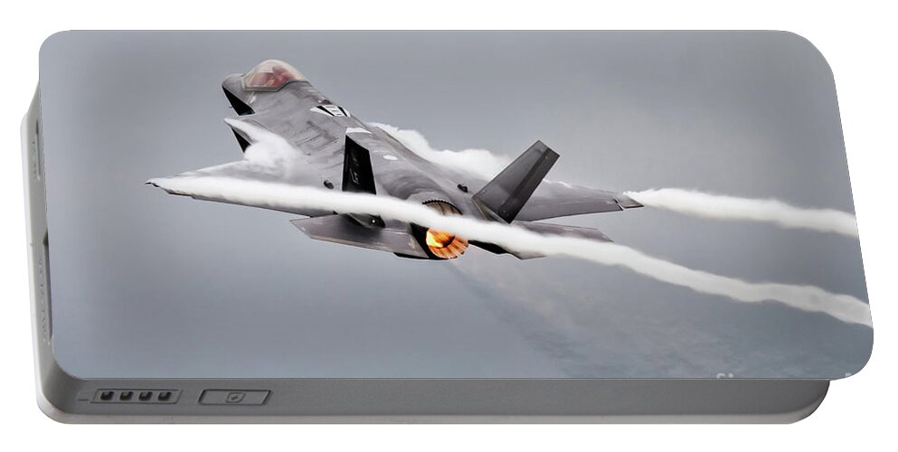 F35 Portable Battery Charger featuring the digital art F35 Lightning II by Airpower Art