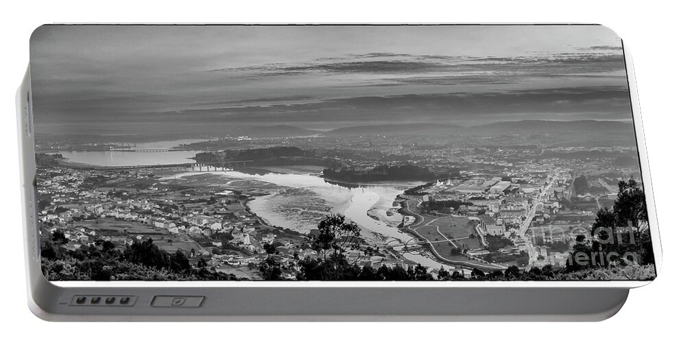 Ancos Portable Battery Charger featuring the photograph Ferrol's Ria Panorama From Mount Ancos Galicia Spain #3 by Pablo Avanzini
