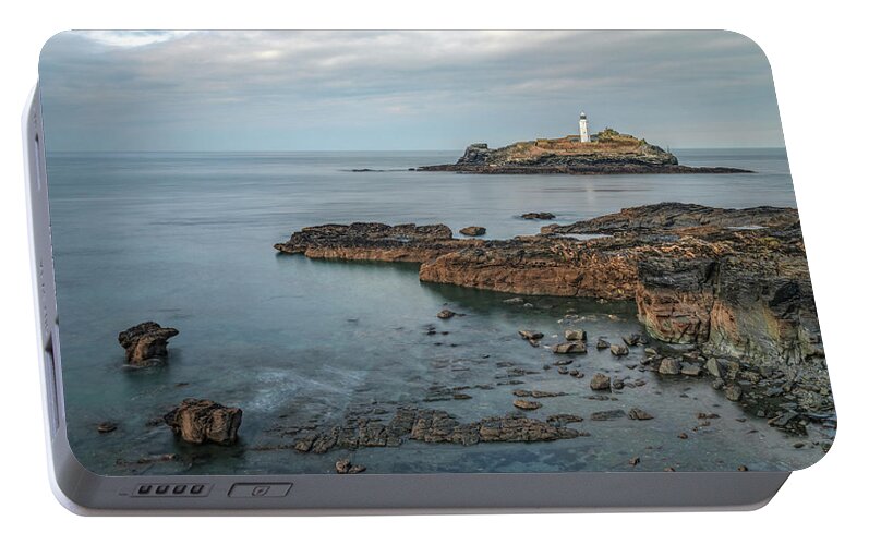 Godrevy Lighthouse Portable Battery Charger featuring the photograph Godrevy Lighthouse - England #3 by Joana Kruse