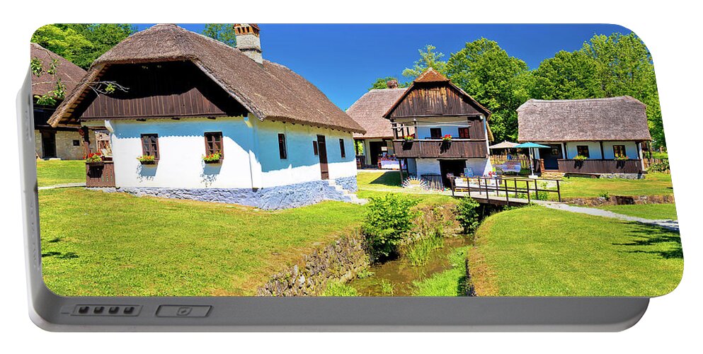 Kumrovec Portable Battery Charger featuring the photograph Kumrovec picturesque village in Zagorje region of Croatia #3 by Brch Photography