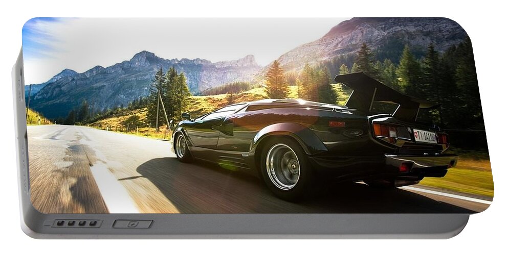 Lamborghini Portable Battery Charger featuring the photograph Lamborghini #3 by Jackie Russo