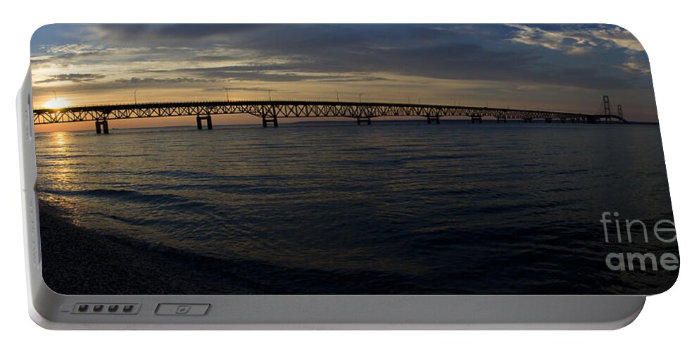 Mackinaw Portable Battery Charger featuring the photograph Mackinac Bridge #5 by Tara Lynn