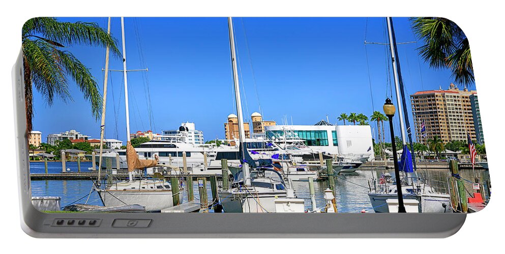 Bayfront Portable Battery Charger featuring the photograph Marina Jack, Sarasota FL #3 by Chris Smith
