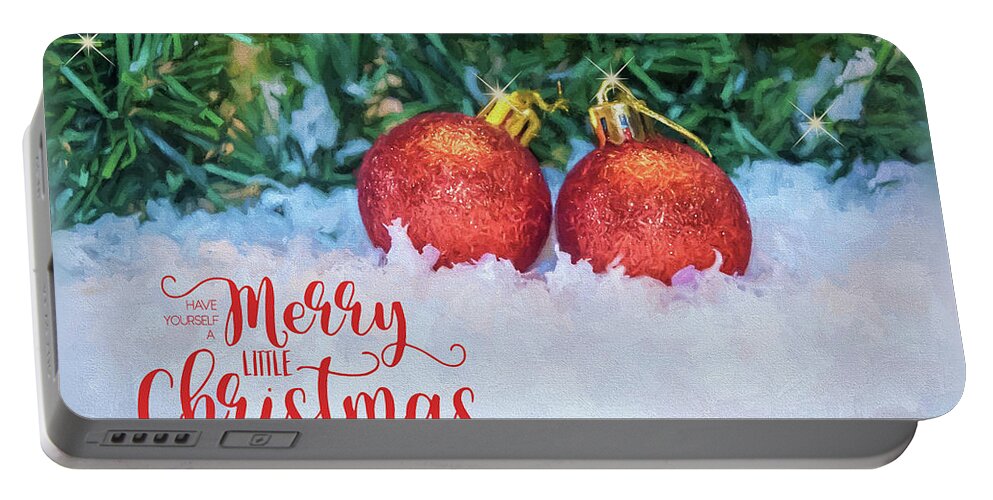 Pines Portable Battery Charger featuring the photograph Merry Christmas by Cathy Kovarik