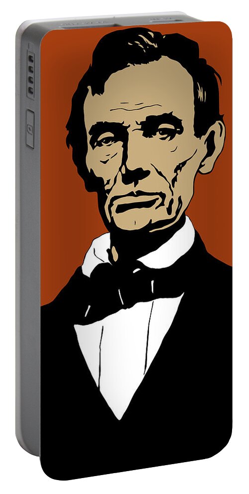 Abraham Lincoln Portable Battery Charger featuring the mixed media President Lincoln #1 by War Is Hell Store