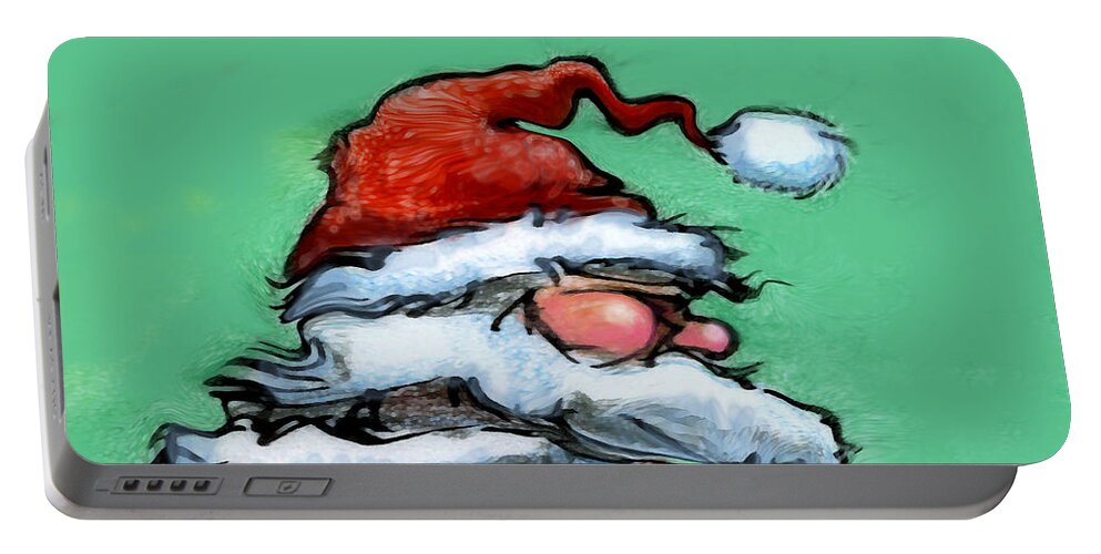 Santa Portable Battery Charger featuring the painting Santa Claus #5 by Kevin Middleton