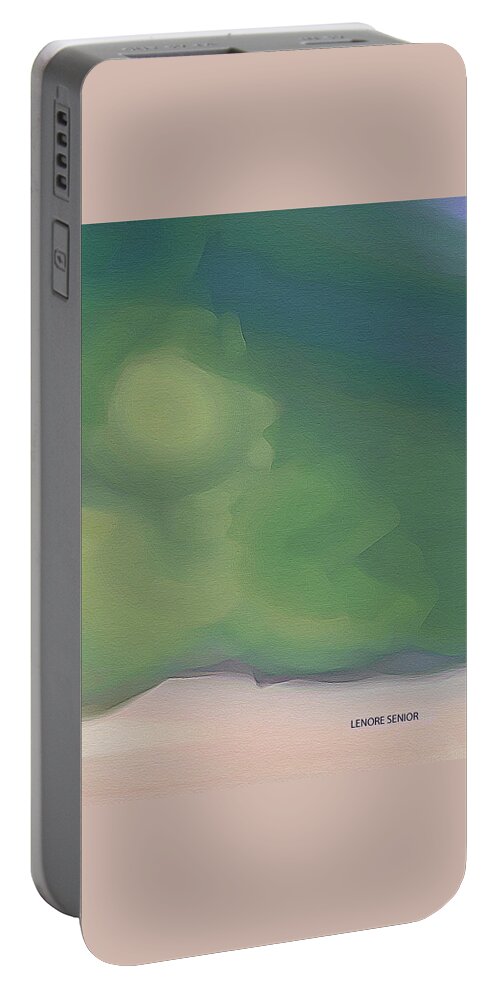 Abstract Portable Battery Charger featuring the painting Skies #3 by Lenore Senior