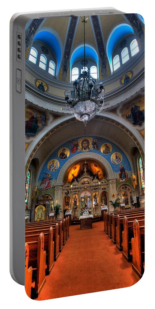 Mn Church Portable Battery Charger featuring the photograph St Marys Orthodox Cathedral #3 by Amanda Stadther