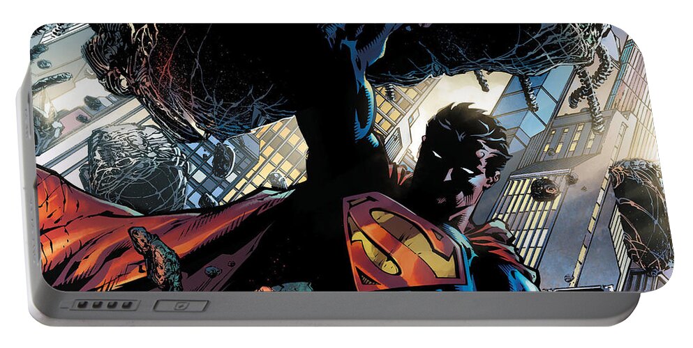 Superman Portable Battery Charger featuring the digital art Superman #3 by Super Lovely
