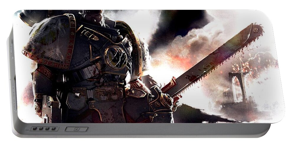 Warhammer Portable Battery Charger featuring the digital art Warhammer #3 by Maye Loeser