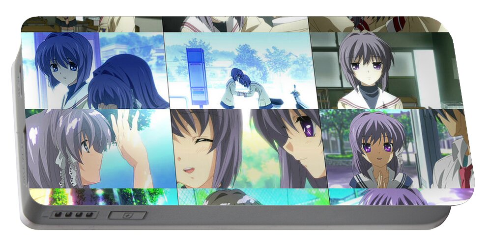 Clannad Portable Battery Charger featuring the digital art Clannad #31 by Super Lovely