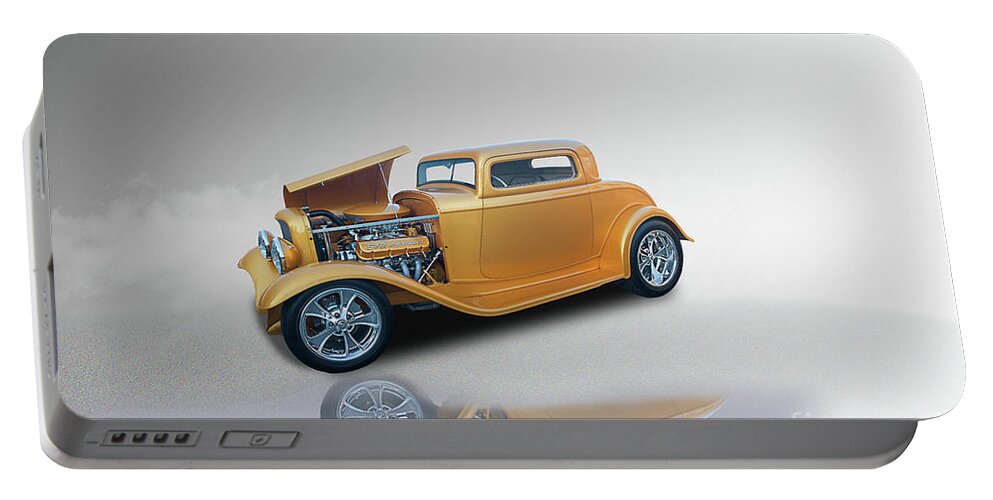 Auto Portable Battery Charger featuring the digital art 32 Ford by Jim Hatch